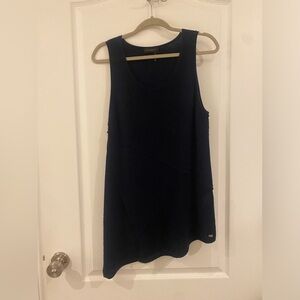Donna Karan navy asymmetrical hem dress / cover up